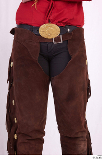  Photos Woman in Cowboy suit 1 Cowboy cowboy pants with leather belt historical clothing lower body 0009.jpg